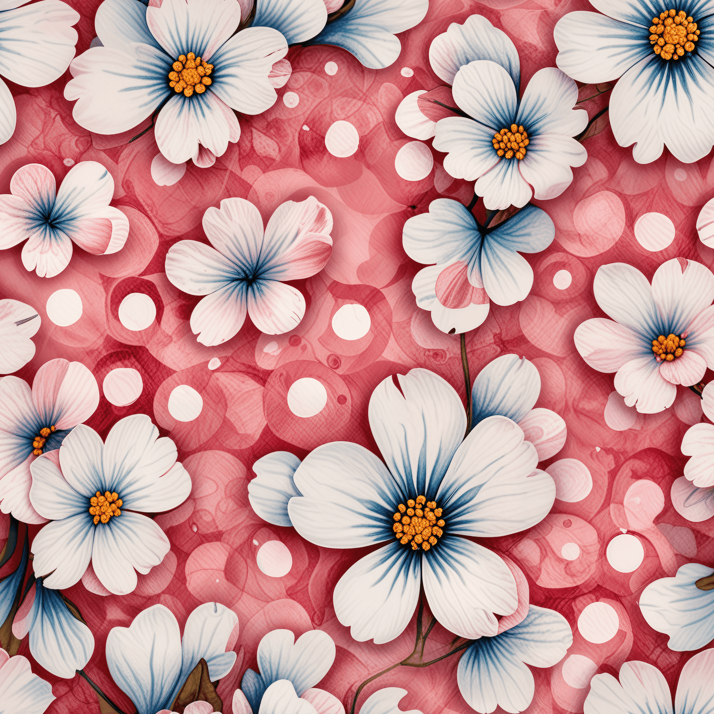 Pink Floral Wrapping Paper Roll