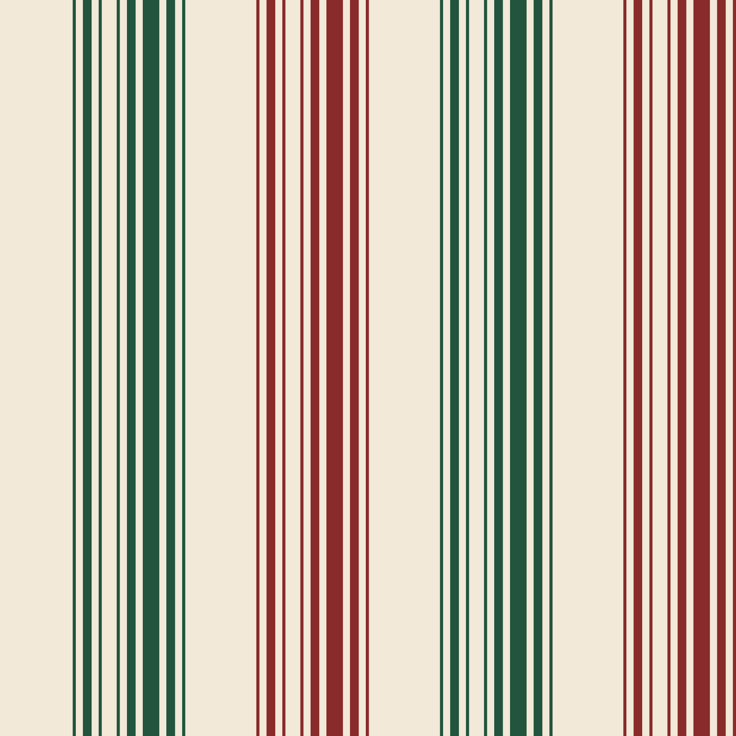 Festive Red & Green Striped Wrapping Paper