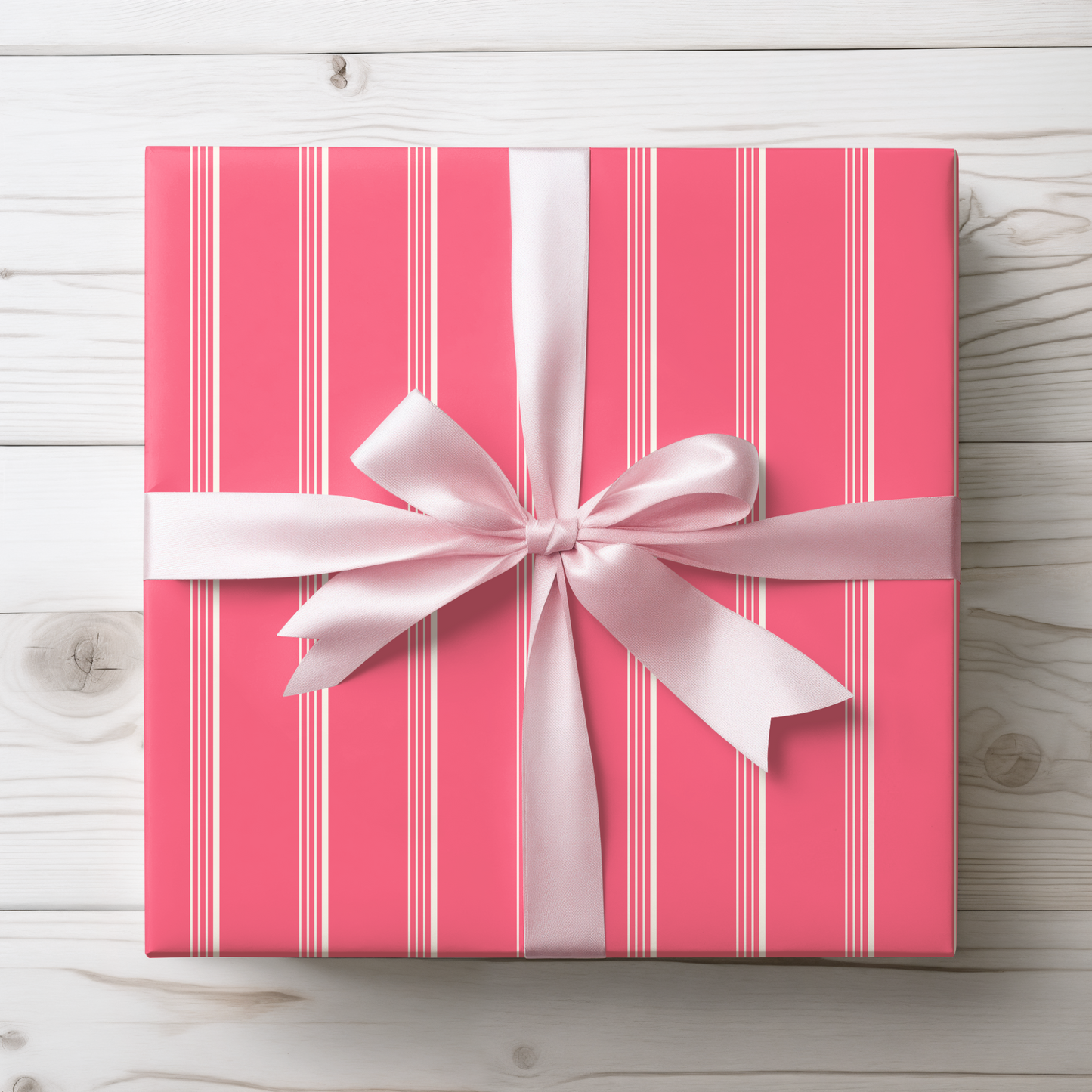 Pink Striped Wrapping Papers for Gift Giving