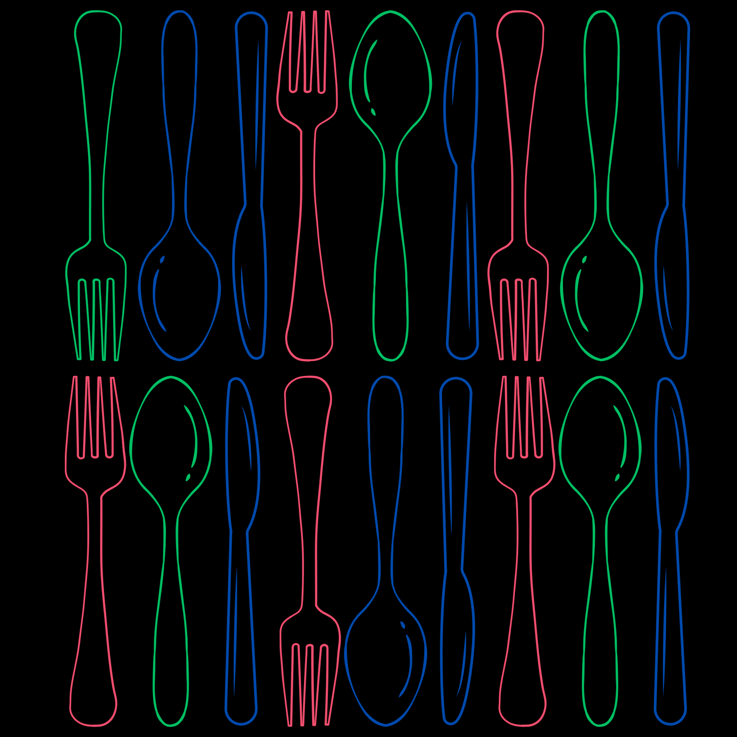 Utensils Modern Gift Wrap Design