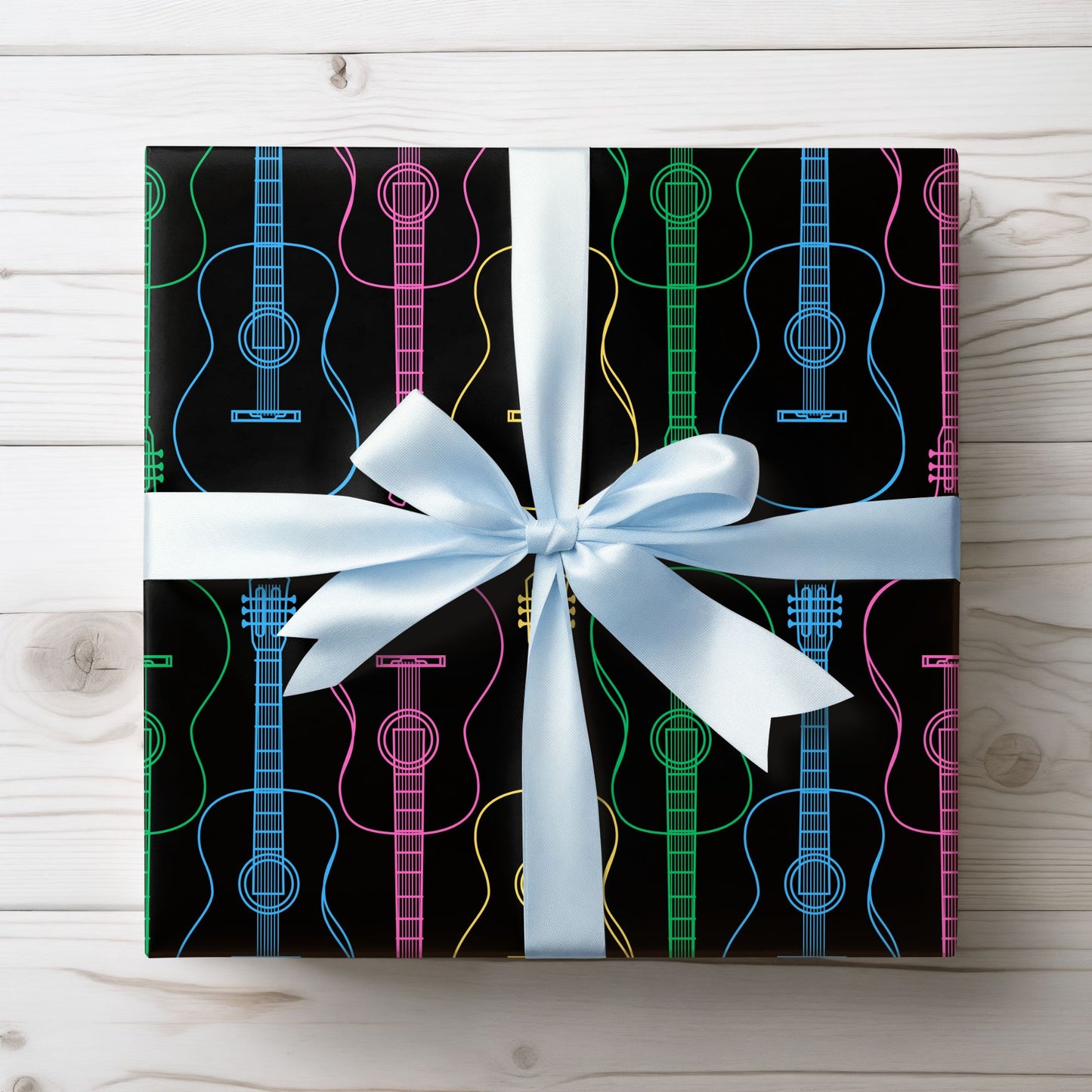 Wrapping Paper - Neon Guitar Design
