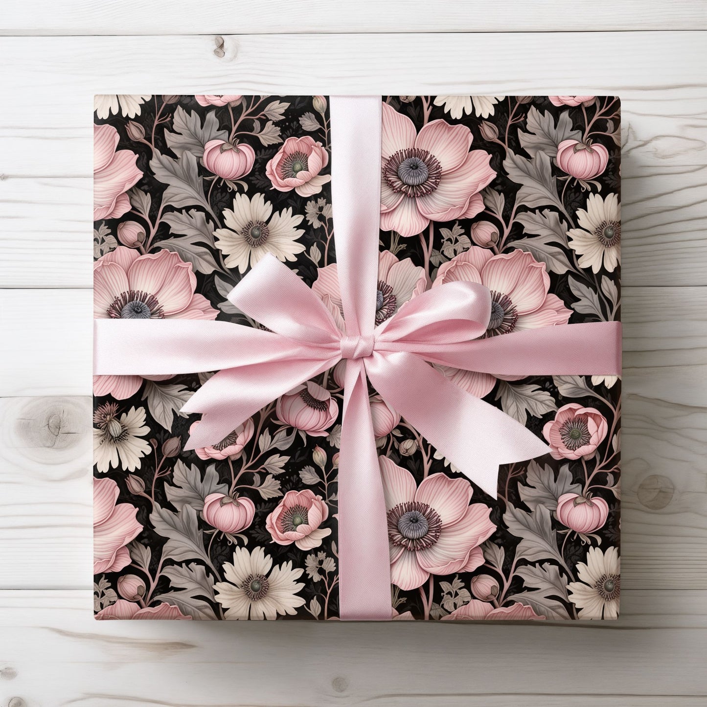 Elegant Pink Floral Wrapping Paper