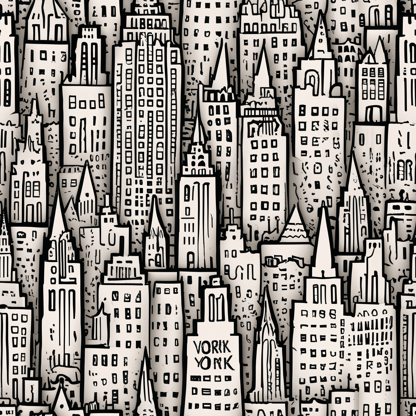 Wrapping Papers - Chic Abstract Cityscape