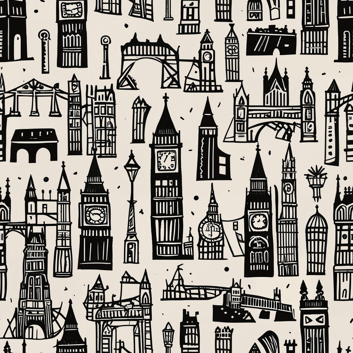 Wrapping Papers - Artistic Abstract Cityscape