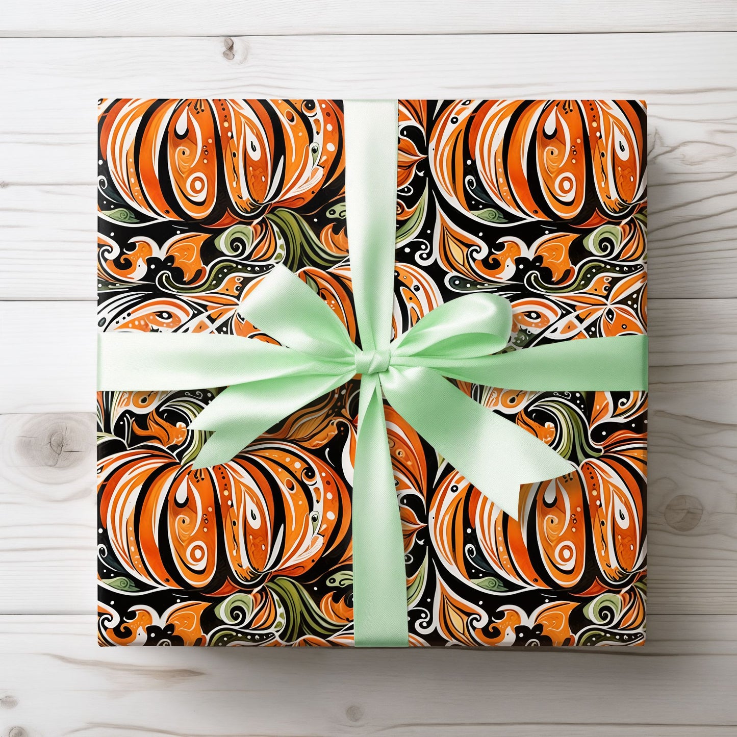 Festive Pumpkin Wrapping Papers