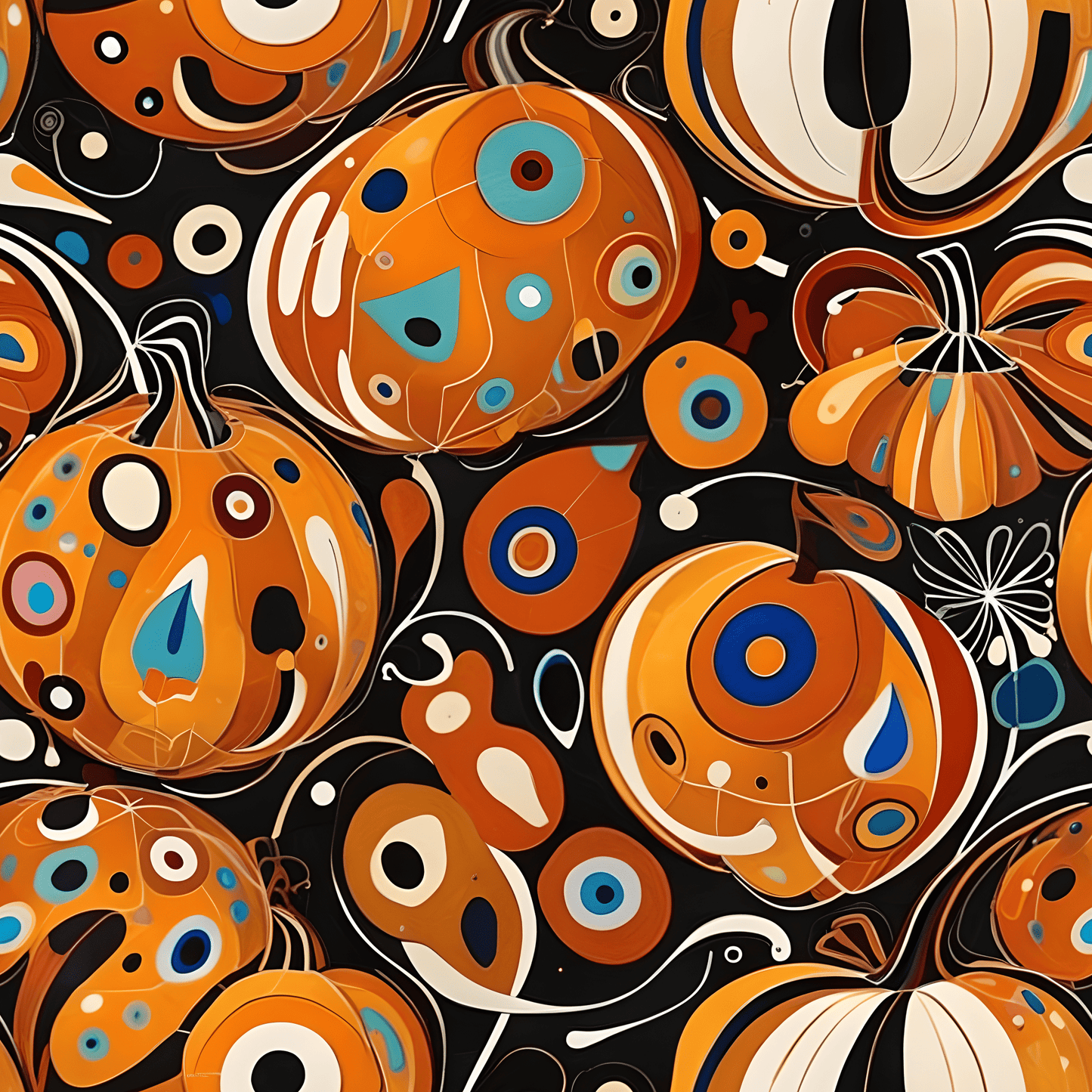 Abstract Pumpkin Wrapping Papers