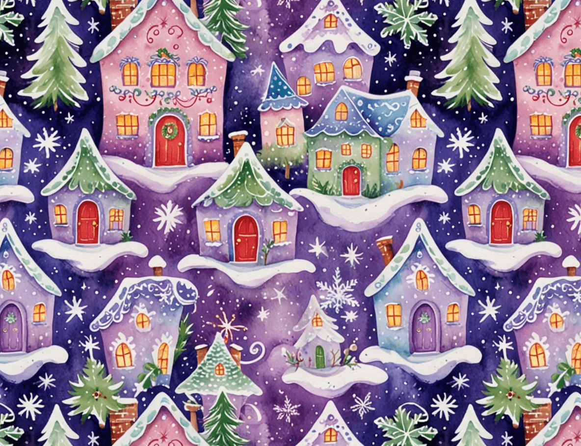 Merryville Magic – Enchanted Christmas Village Wrapping Paper