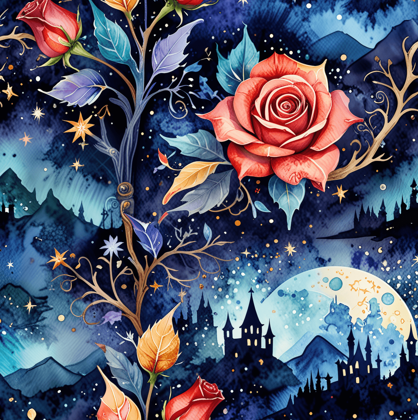 Floral Fantasy Wrapping Paper - Elegant Gift Wrap