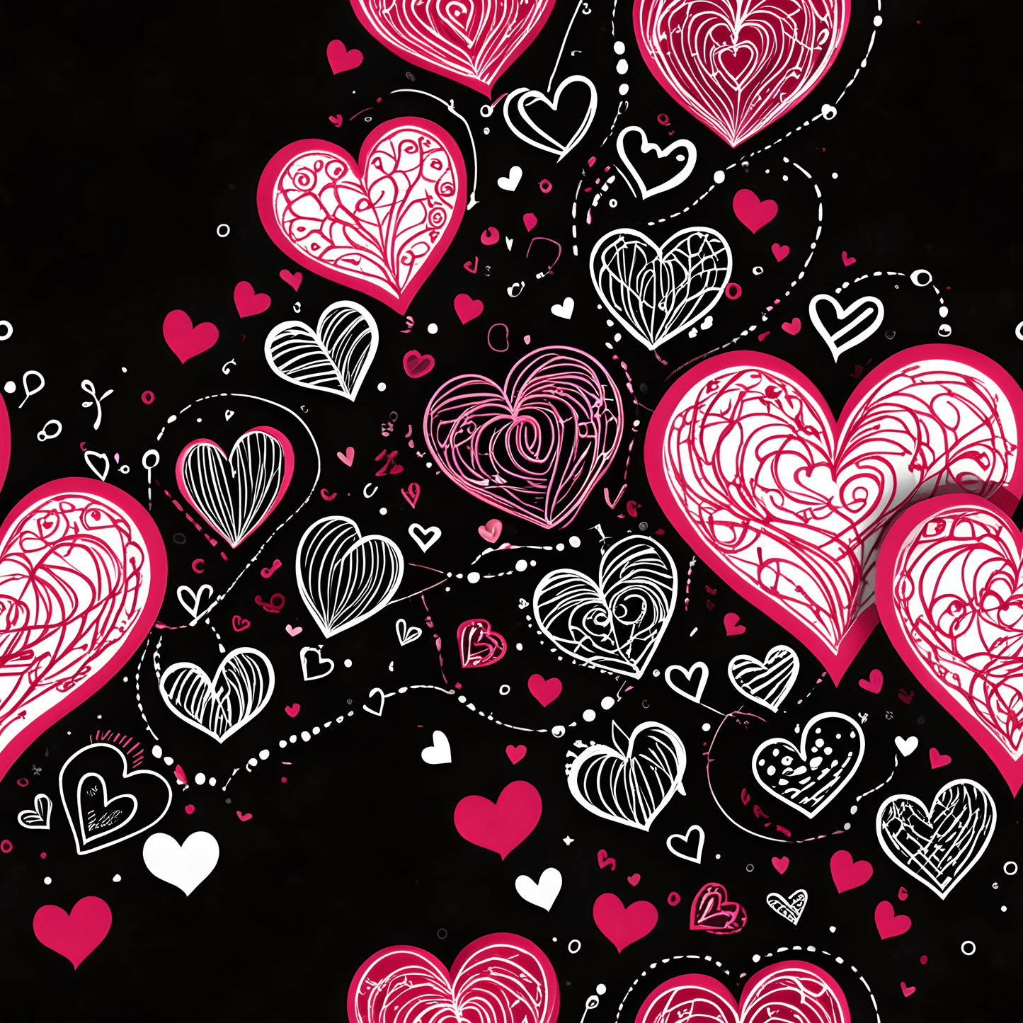 Romantic Hearts Wrapping Paper