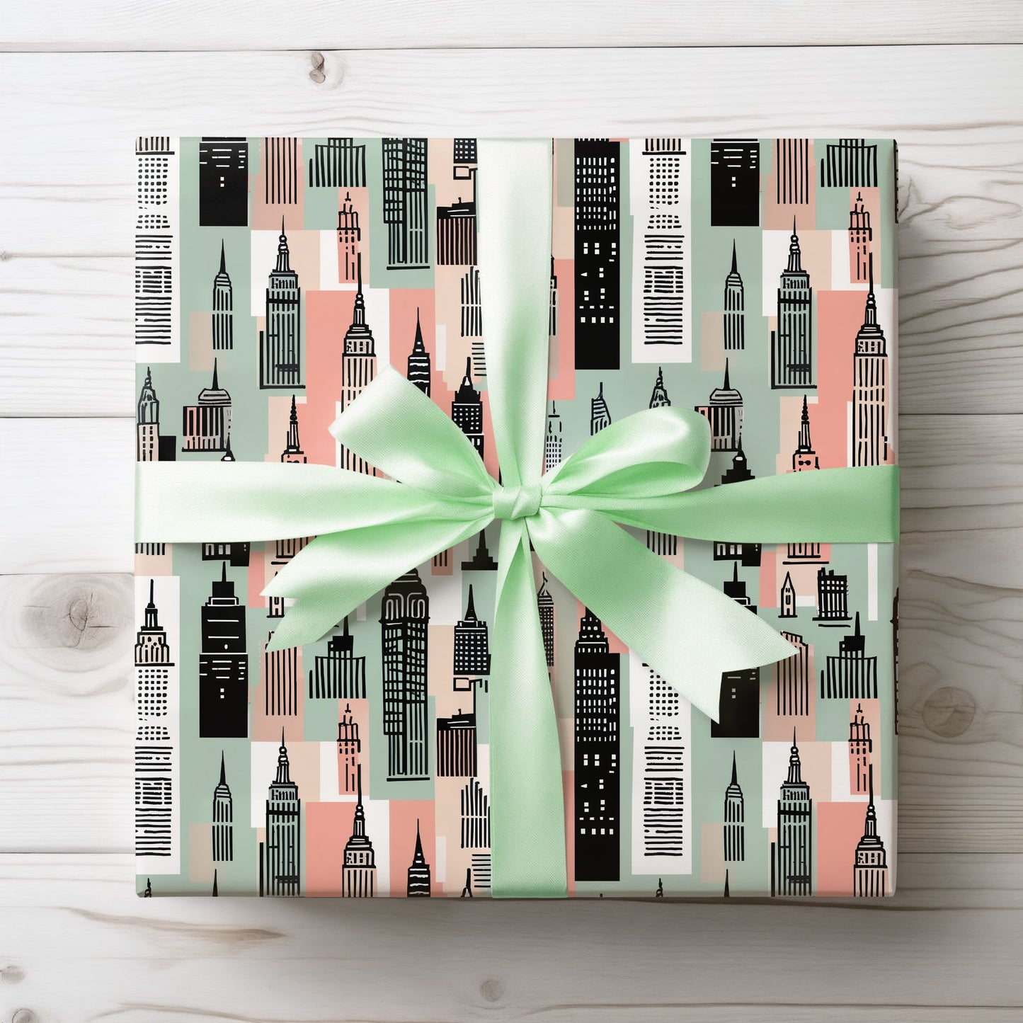 Chic Cityscape Wrapping Paper