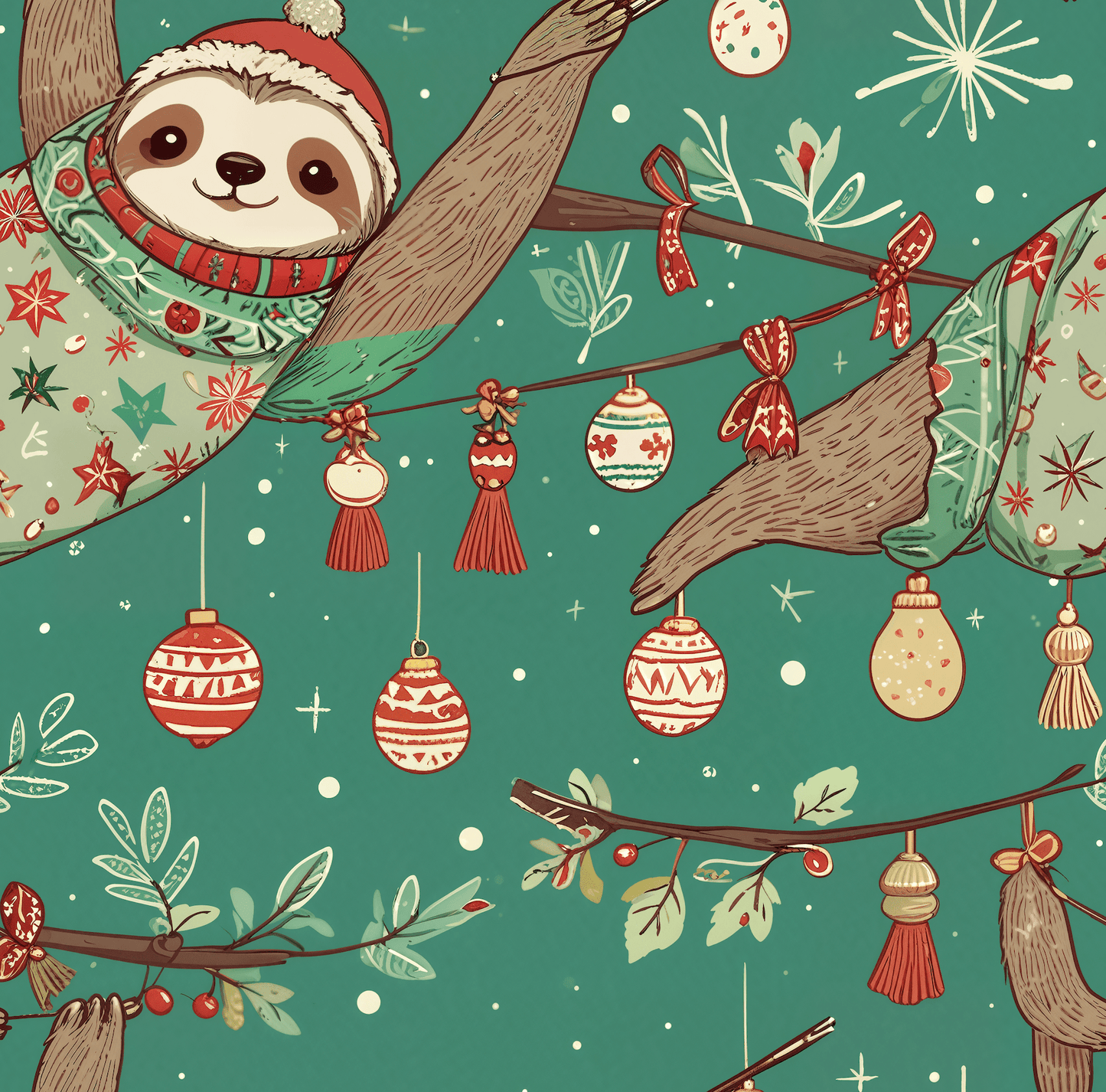 Slow Jingle, Big Mingle – Slothmas Wrapping Paper