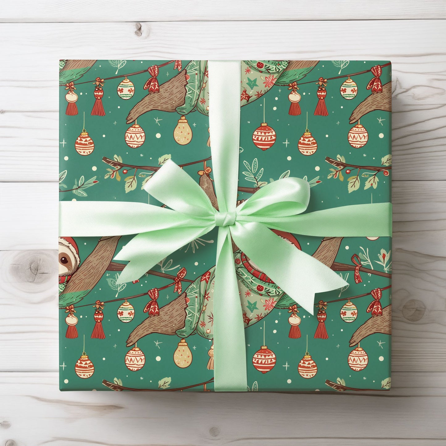 Slow Jingle, Big Mingle – Slothmas Wrapping Paper