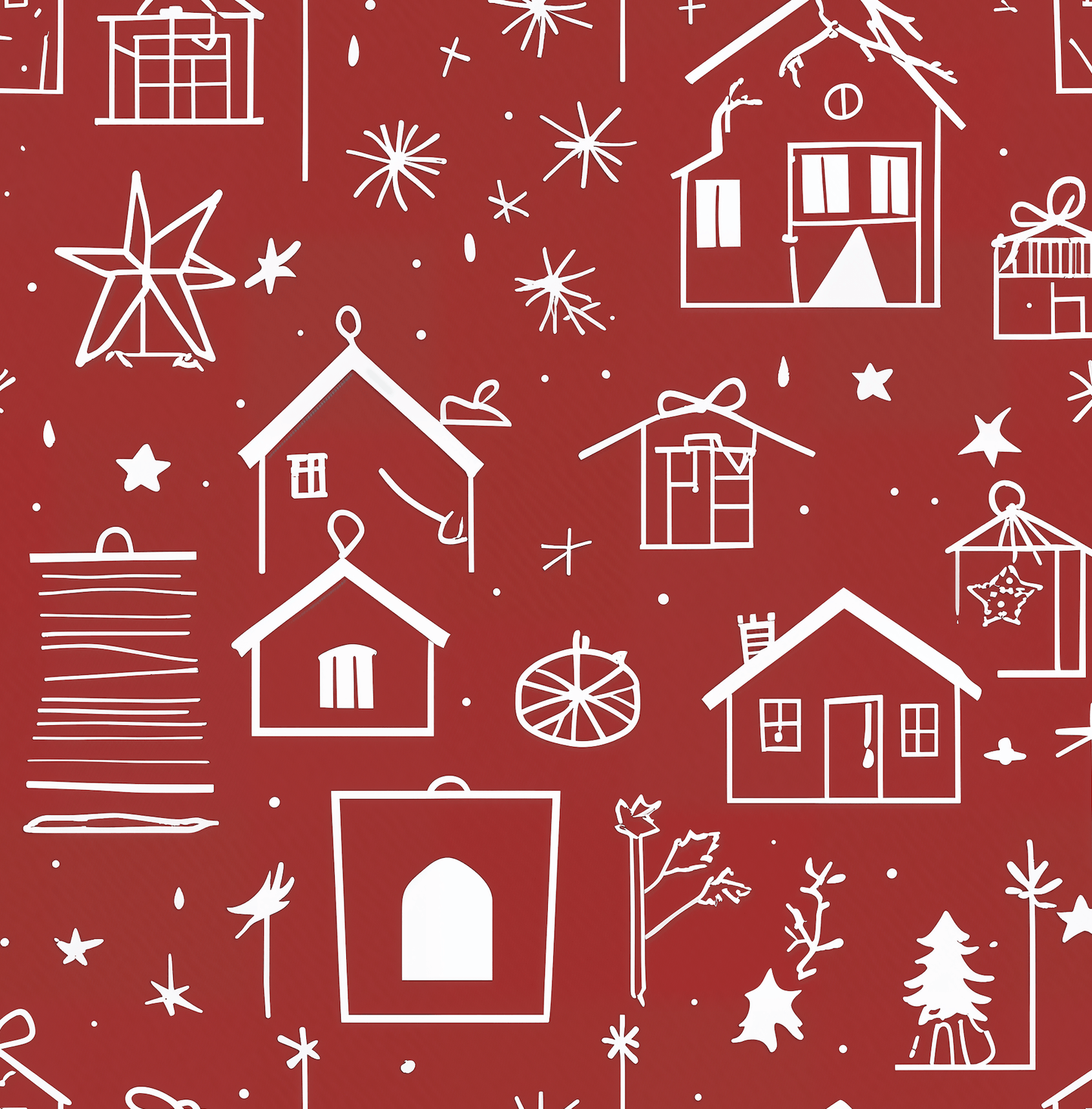 Home Sweet Holiday – Minimalist Red Wrapping Paper