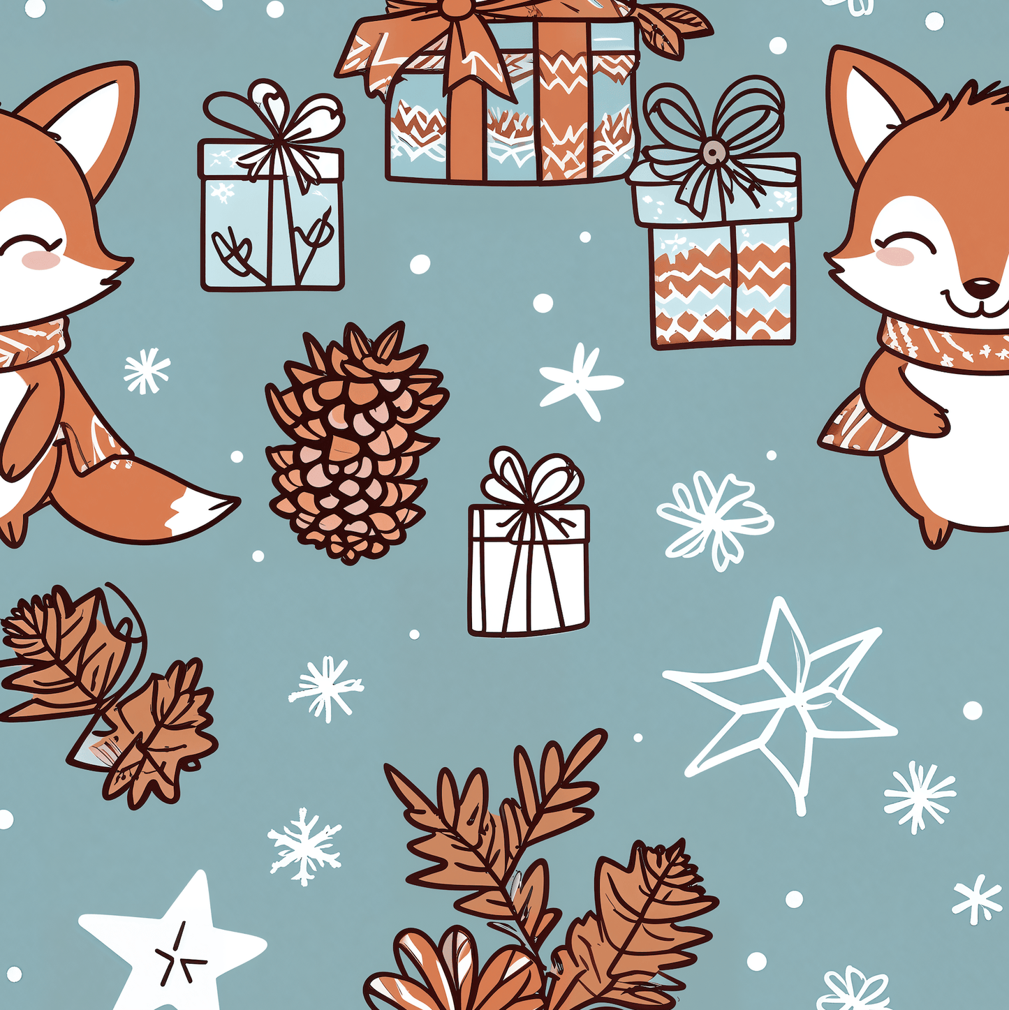Festive Fox & Frosted Pines