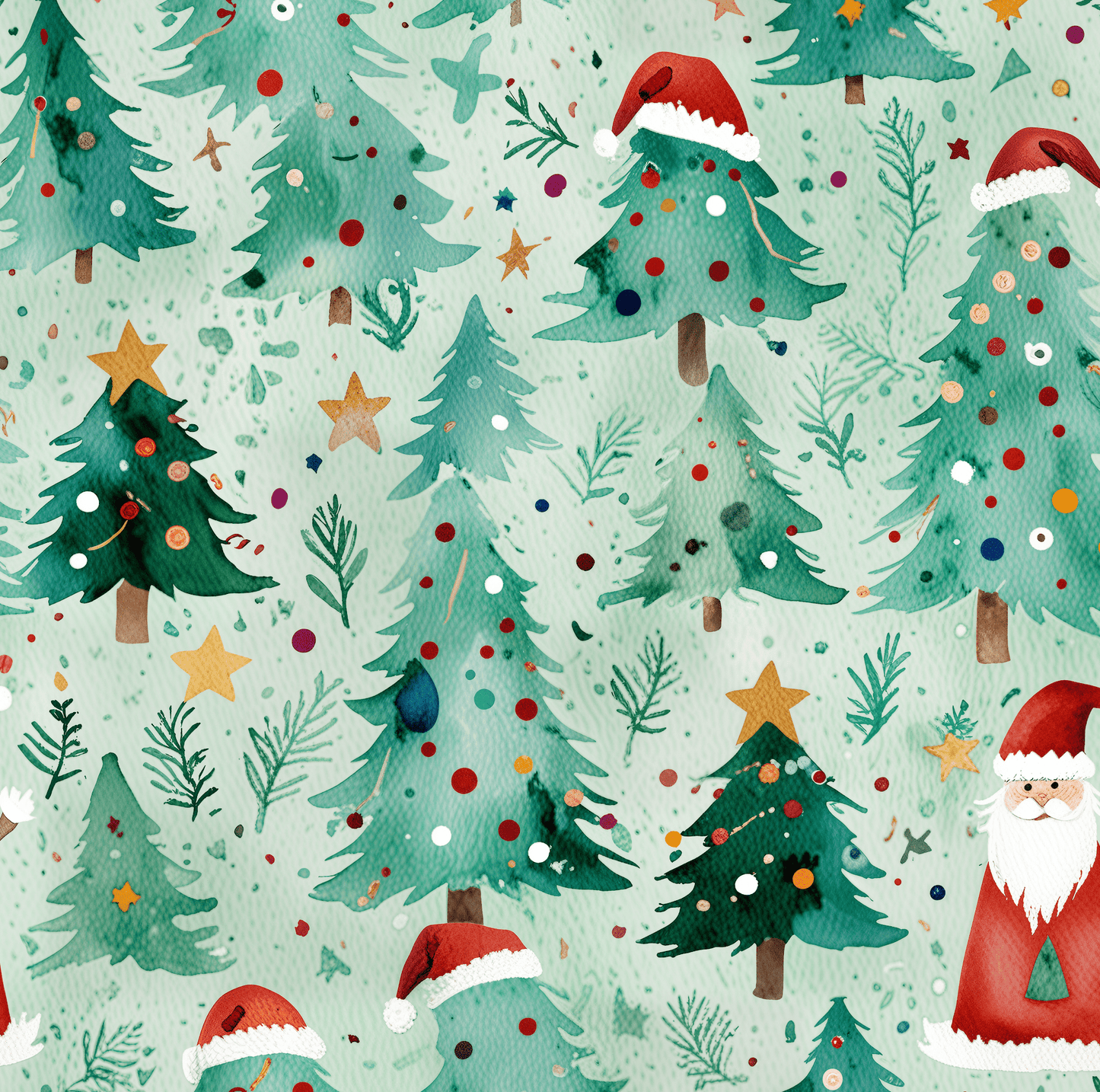 Tree - mendously Jolly – Santa & Spruce Holiday Wrapping Paper