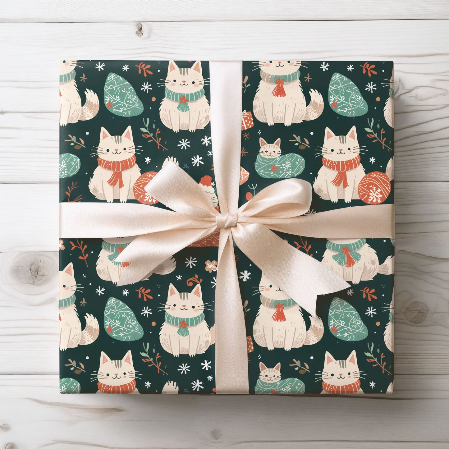Purrfectly Cozy Cats – Holiday Wrapping Paper