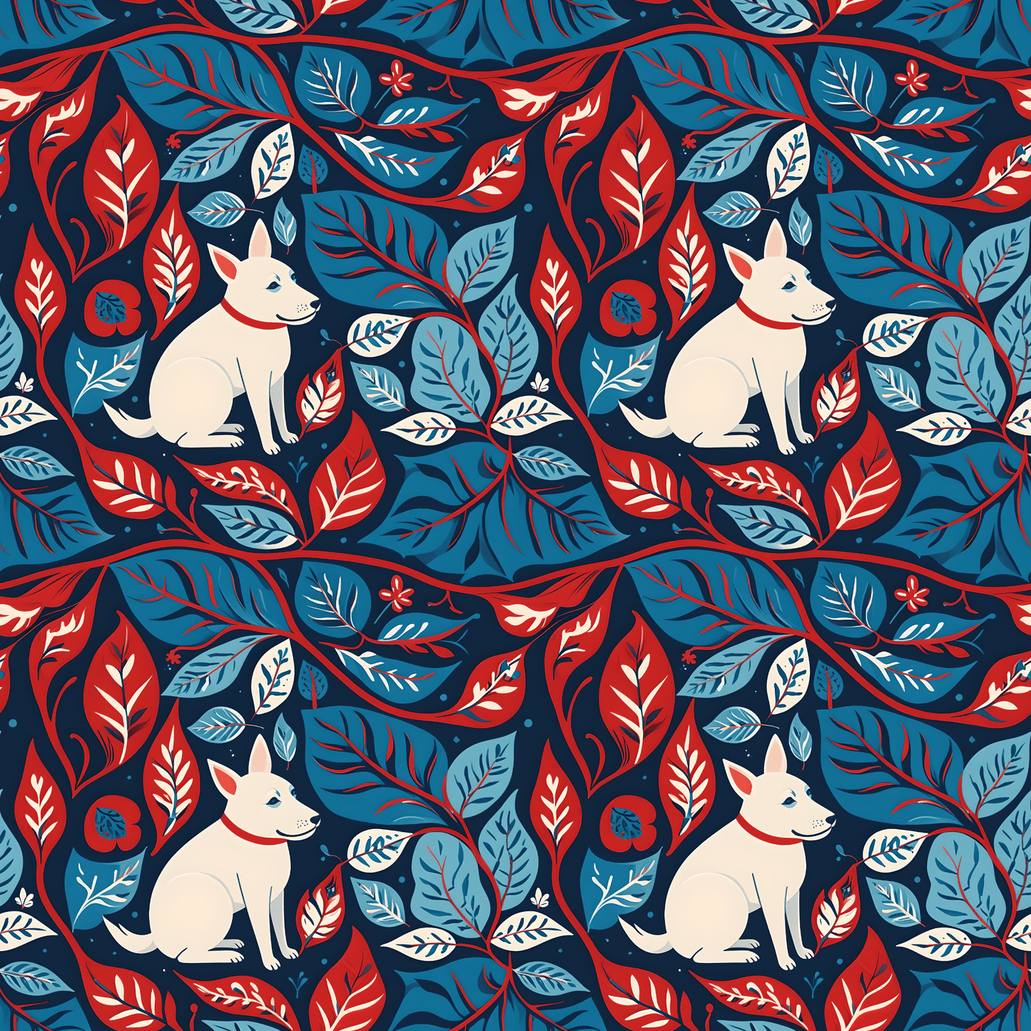 Botanic Pup Parade Wrapping Paper