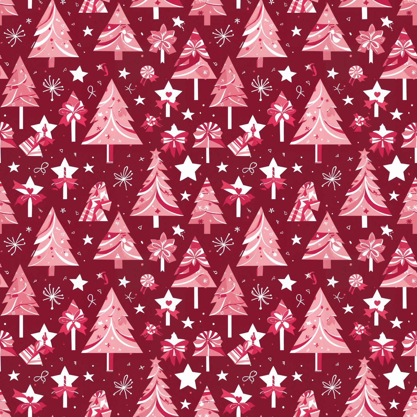 Peppermint Pop Parade – Bold Pink & Red Christmas Wrapping Paper