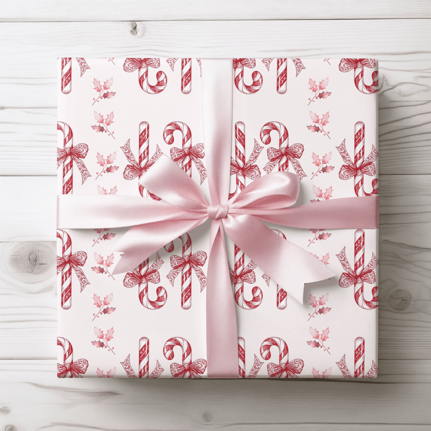 Peppermint Snaps – Vintage Candy Cane Wrapping Paper