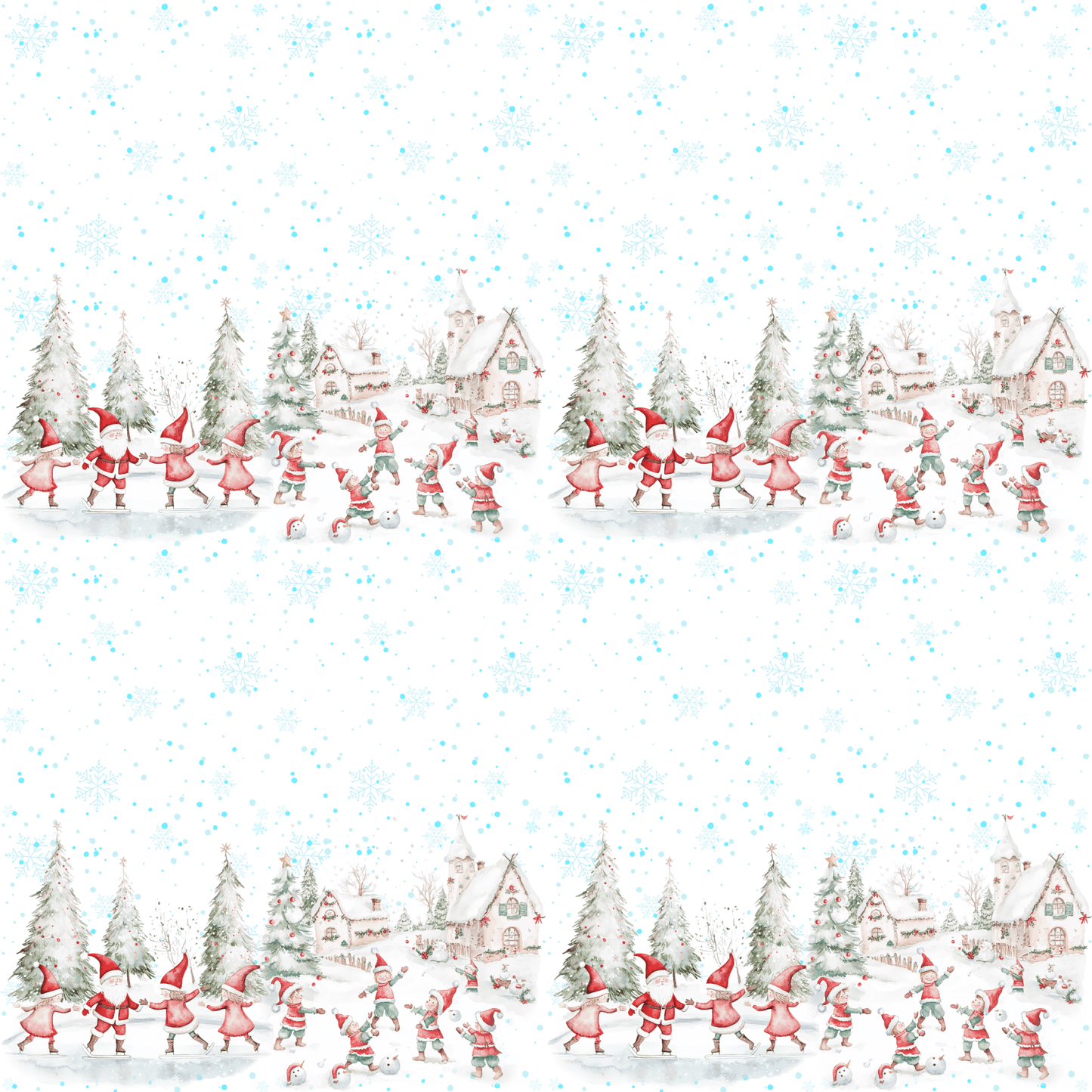 Tinsel Tango – Dancing Elves in a Winter Wonderland Wrapping Paper