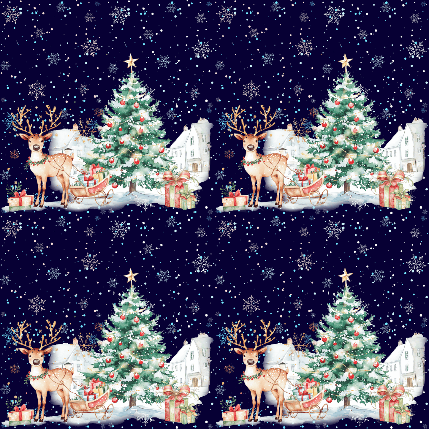Merry Manor & Reindeer Magic – Luxe Holiday Wrapping Paper