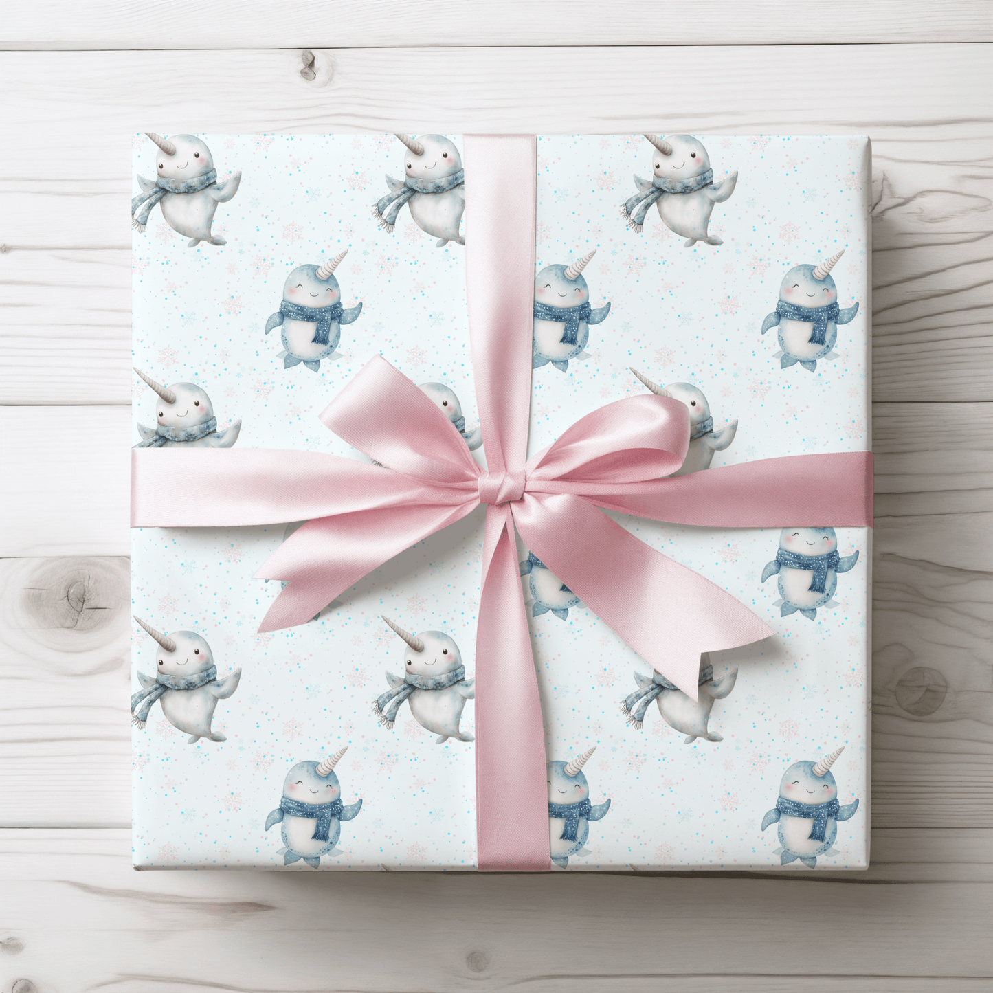 Narwhal Nuzzles – Arctic Cuteness Wrapping Paper