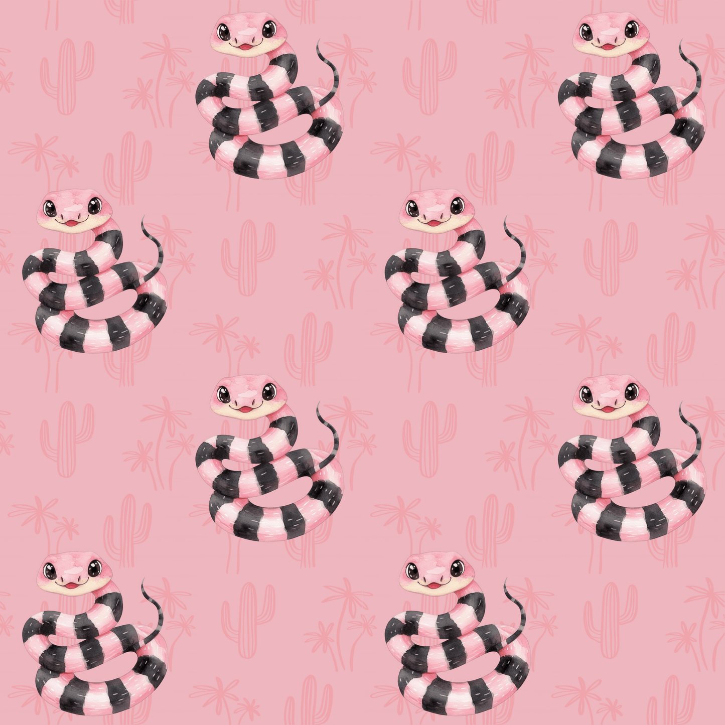 Sassy Serpentina – Pink Desert Snake Wrapping Paper