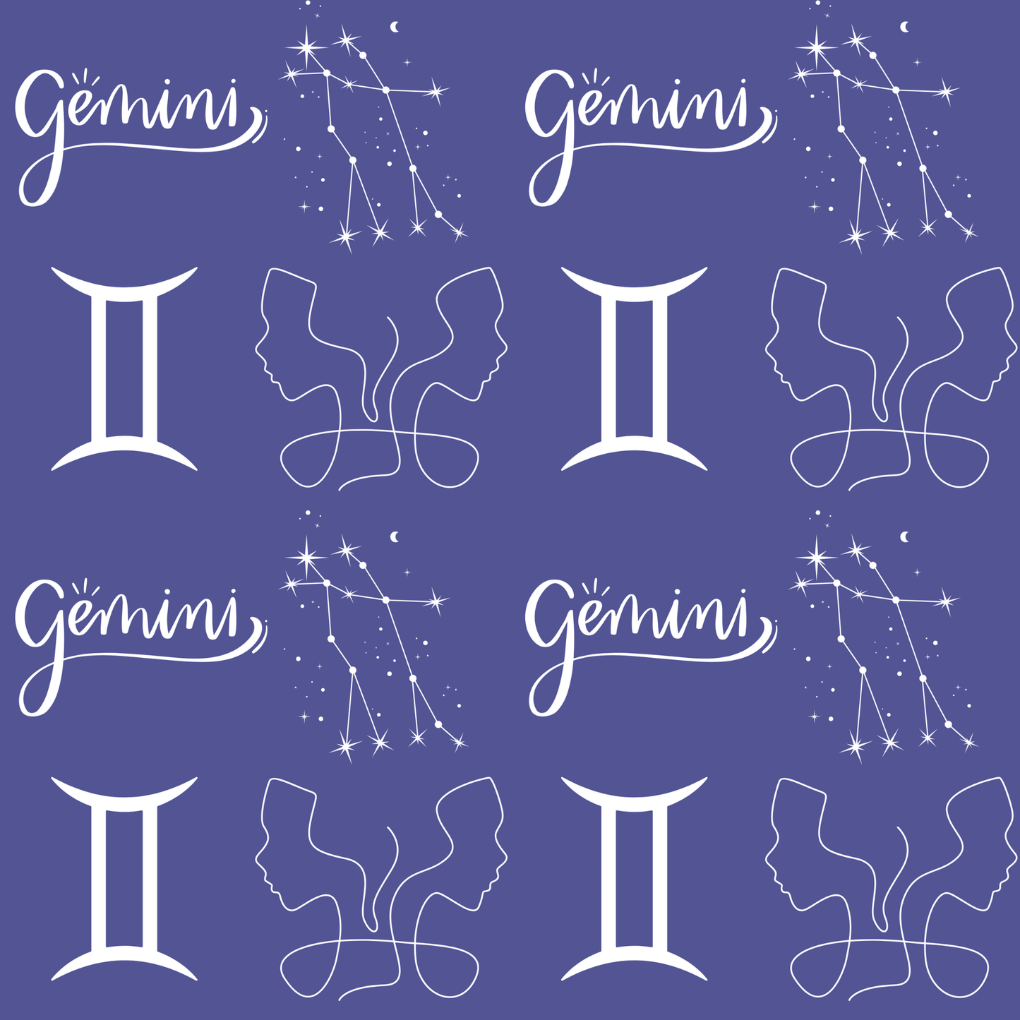 Double Trouble & Twinkle – Gemini Zodiac Wrapping Paper