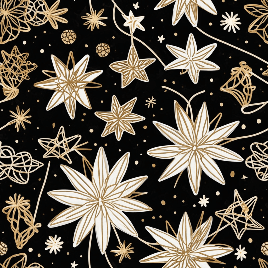 Gilded Twinkle – Luxe Starry Holiday Wrapping Paper