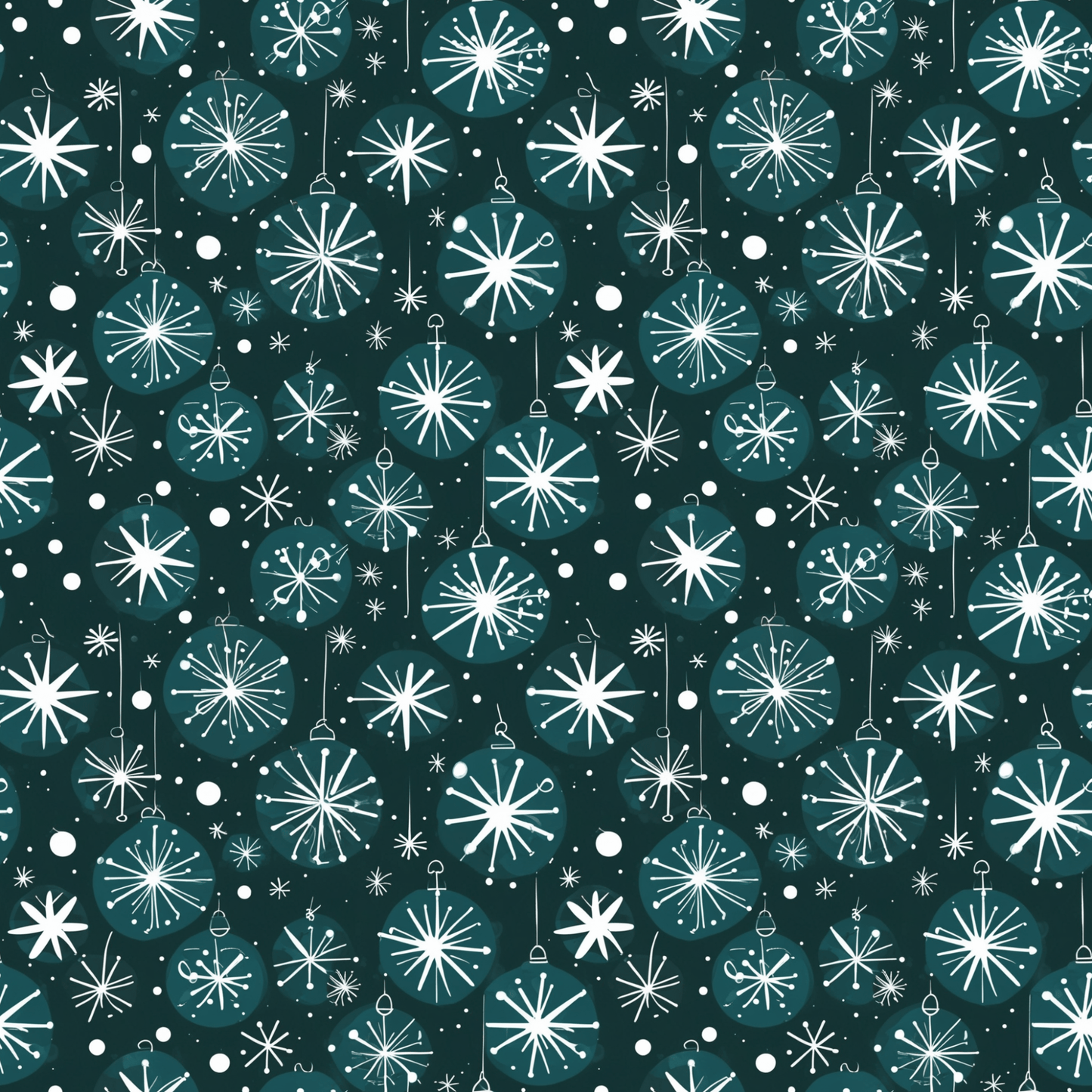 Atomic Bauble Pop – Mid - Century Ornament Wrapping Paper