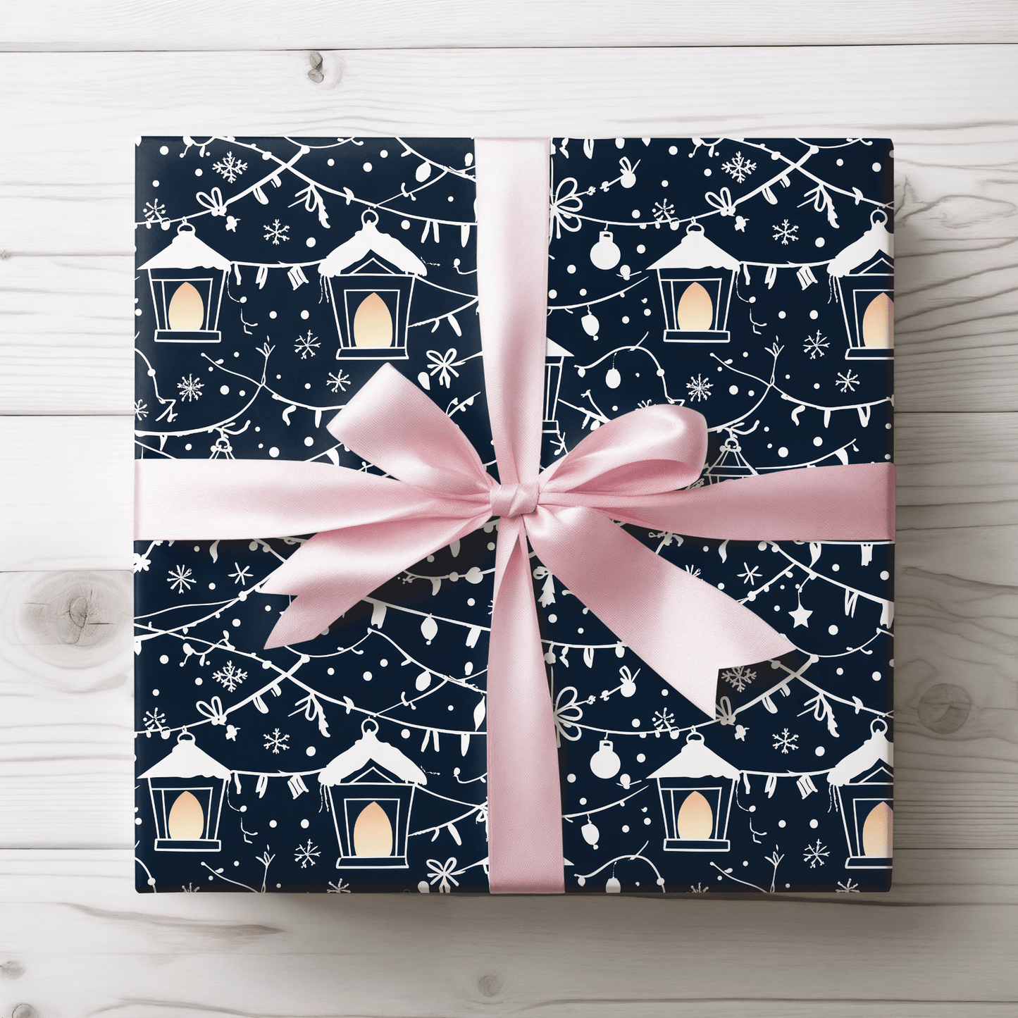Lantern Glow – Cozy Lights Holiday Wrapping Paper