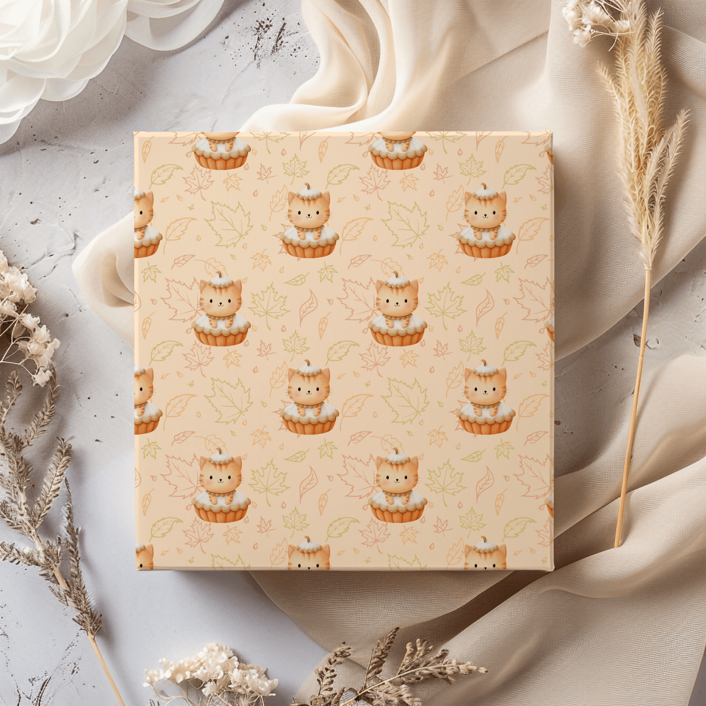 Pumpkin Meow - licious – Thanksgiving Kitty Pie Wrapping Paper