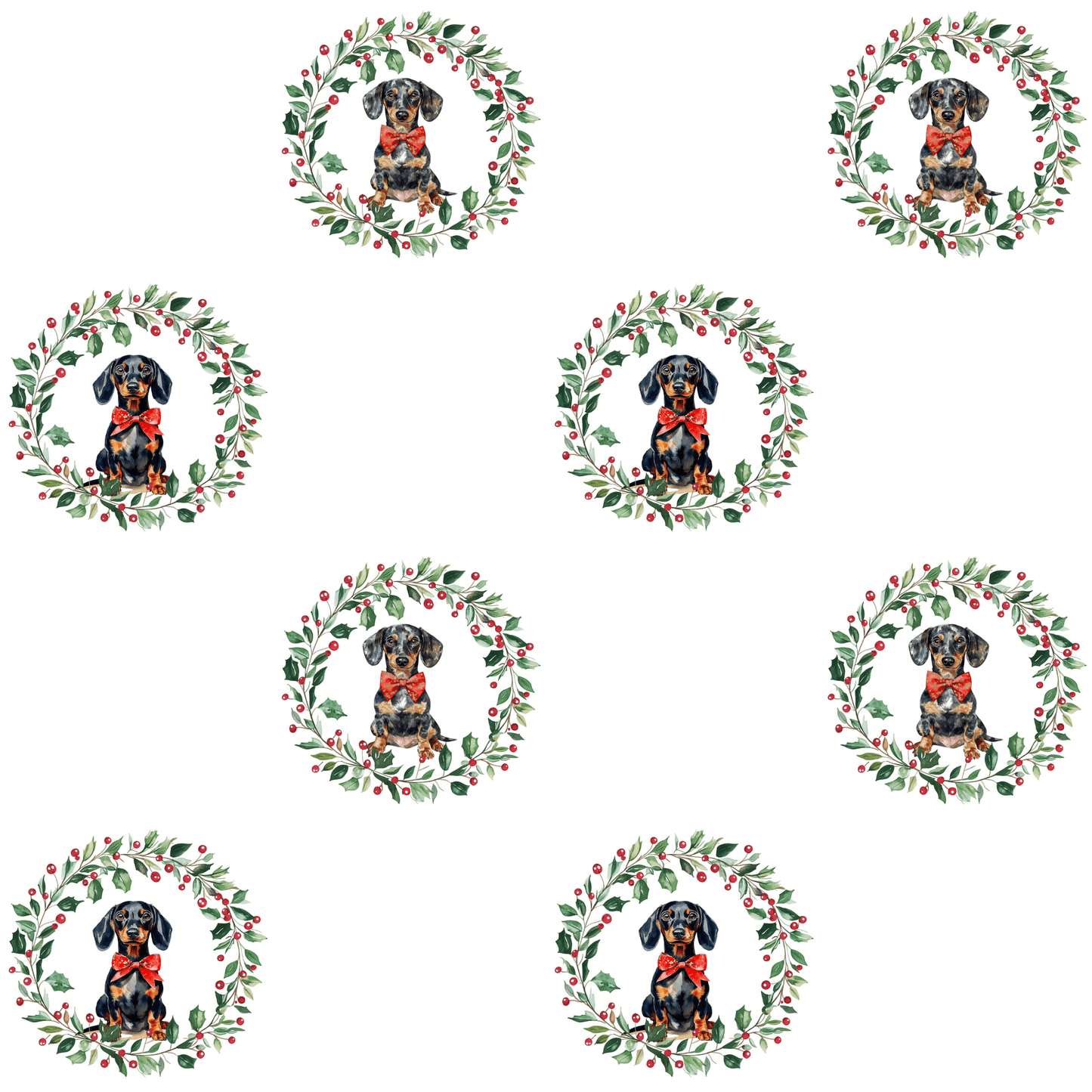 Howl - iday Hound & Holly – Dachshund Christmas Wrapping Paper