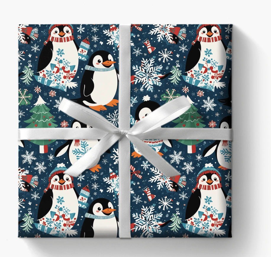 Waddle It Be? – Penguin Snow Party Wrapping Paper