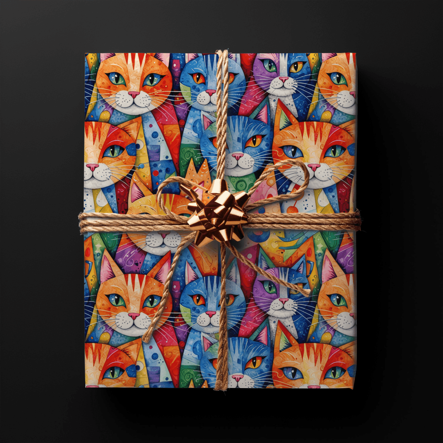 Meowgical Mosaic – Rainbow Cat Wrapping Paper