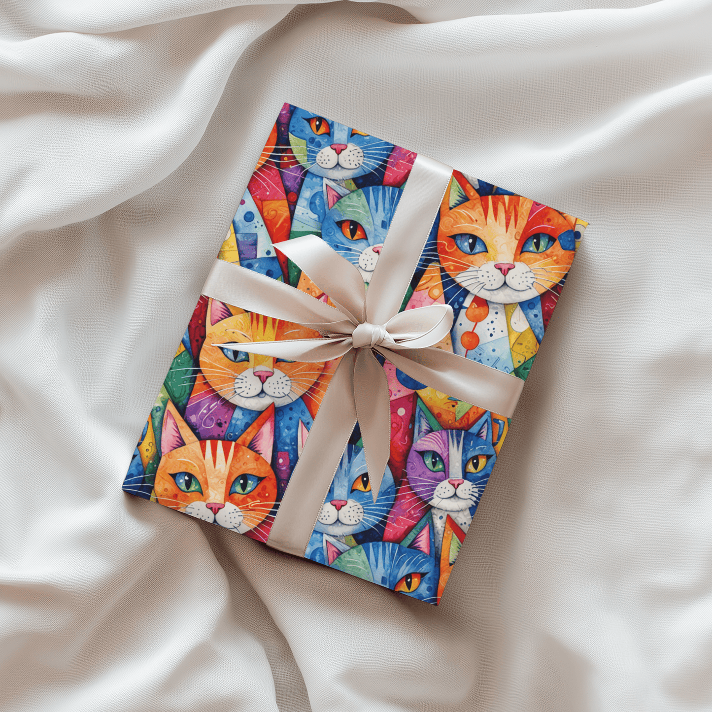 Meowgical Mosaic – Rainbow Cat Wrapping Paper