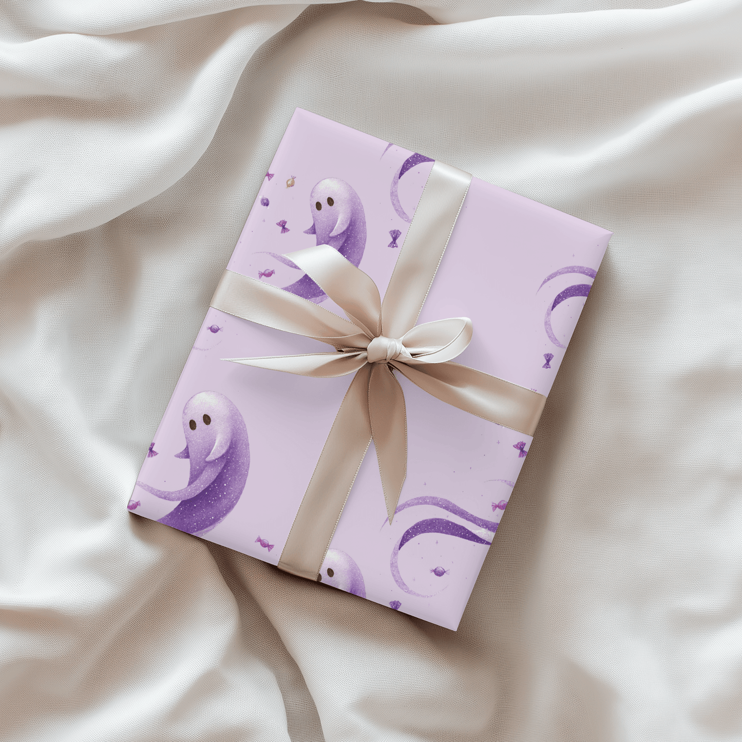 Ghosted & Gorgeous – Pastel Halloween Wrapping Paper