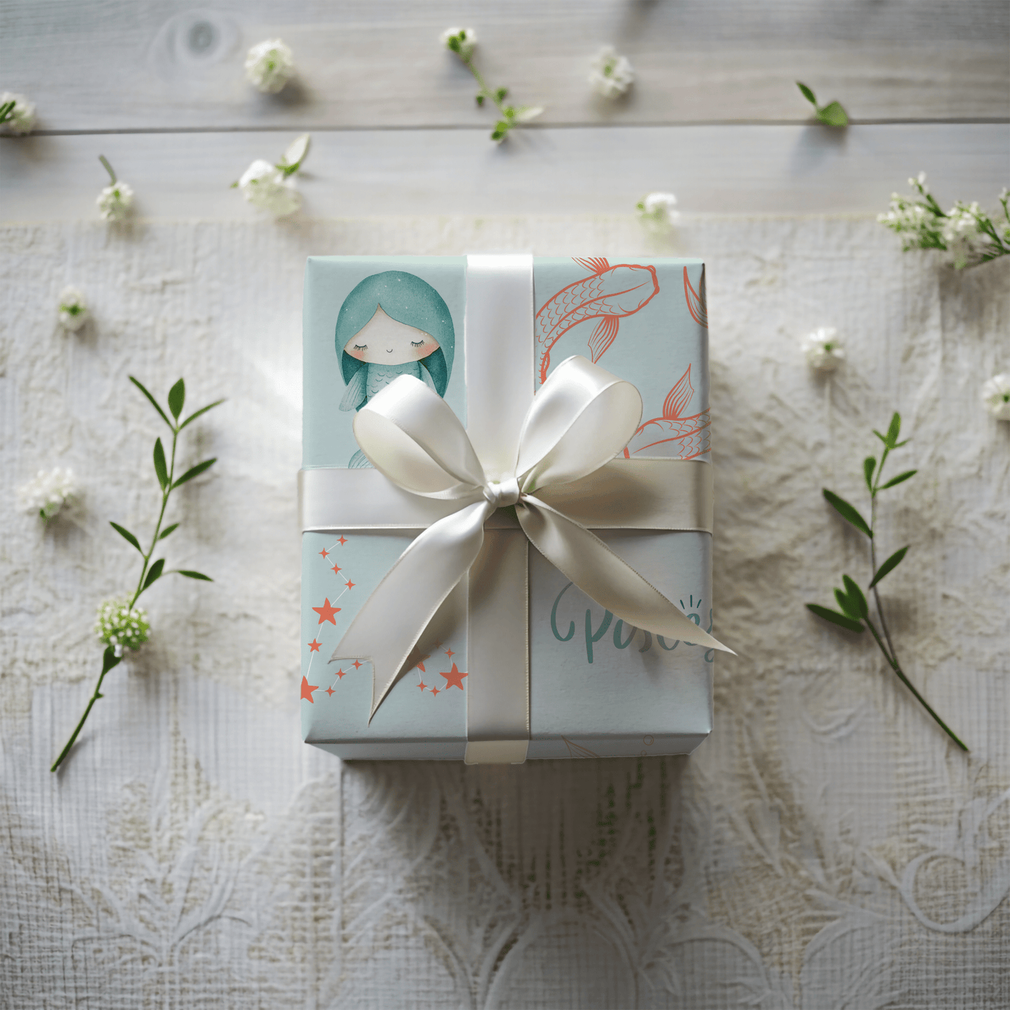 Pisces in Pastels – Dreamy Zodiac Wrapping Paper