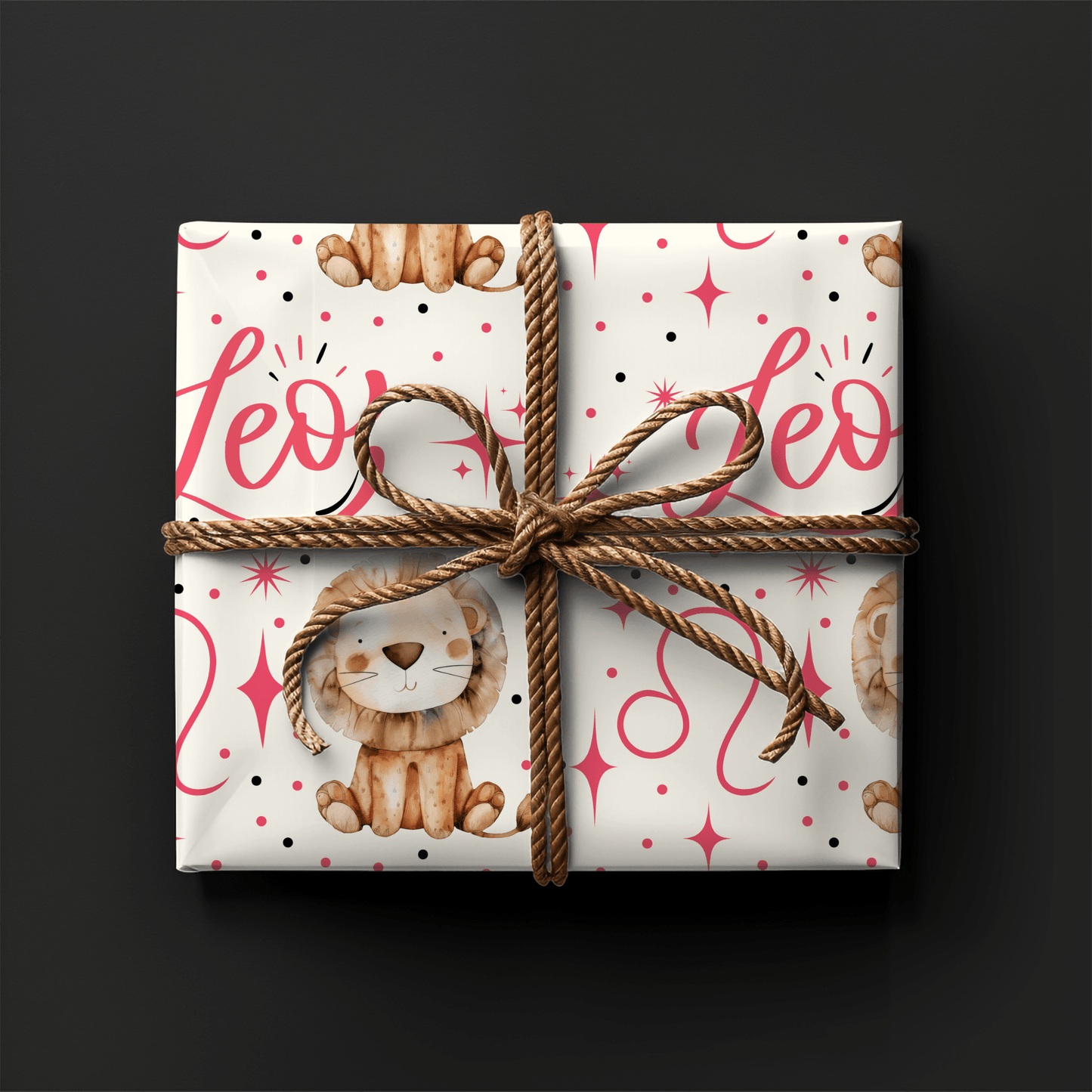 Lionhearted Luxe – Leo Zodiac Wrapping Paper