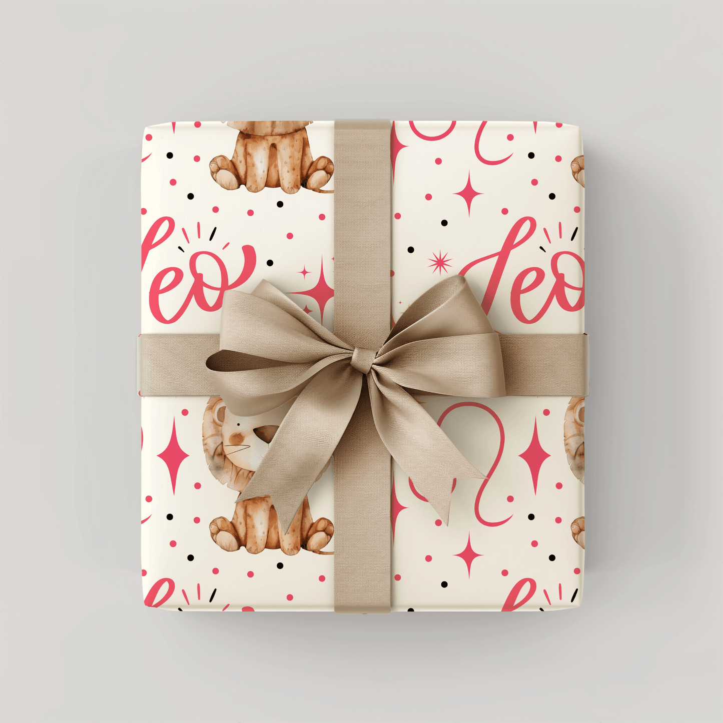 Lionhearted Luxe – Leo Zodiac Wrapping Paper