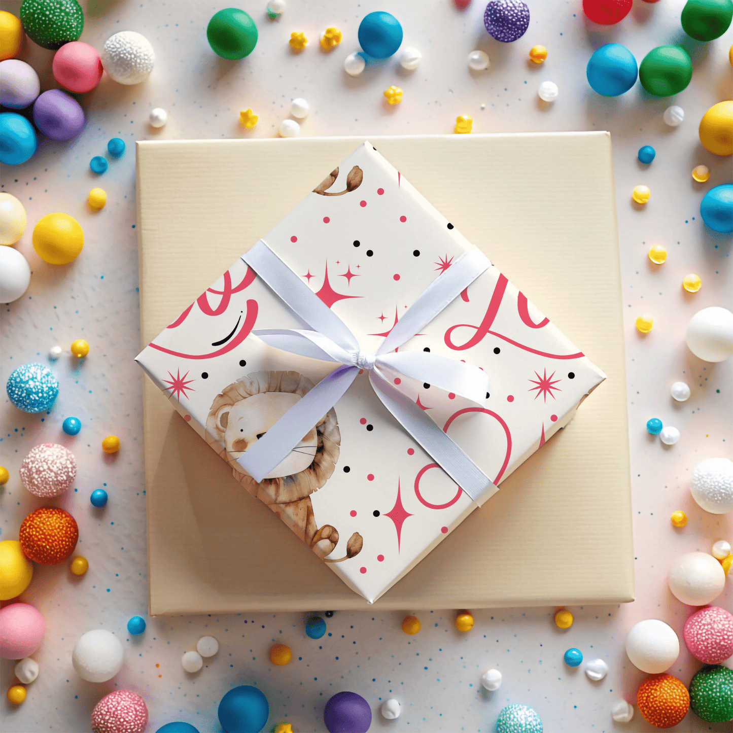 Lionhearted Luxe – Leo Zodiac Wrapping Paper