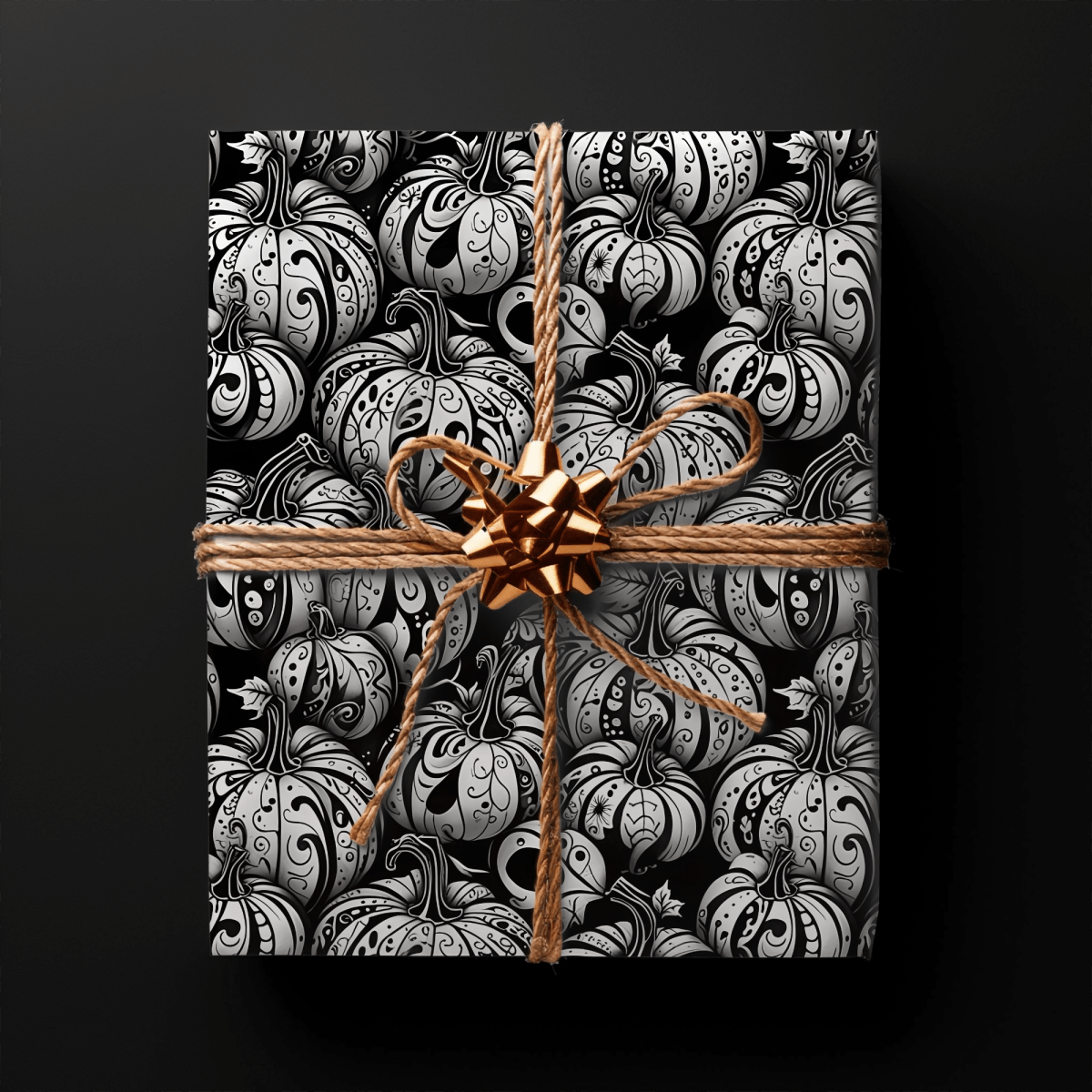 Pumpkin Noir – Gothic Glam Wrapping Paper