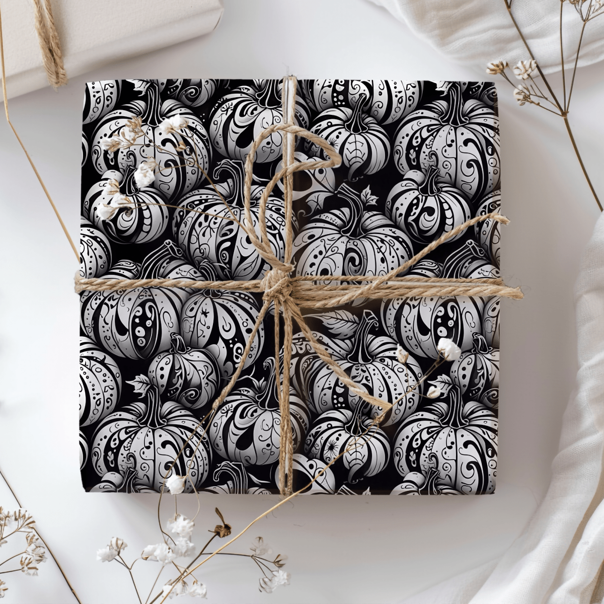 Pumpkin Noir – Gothic Glam Wrapping Paper