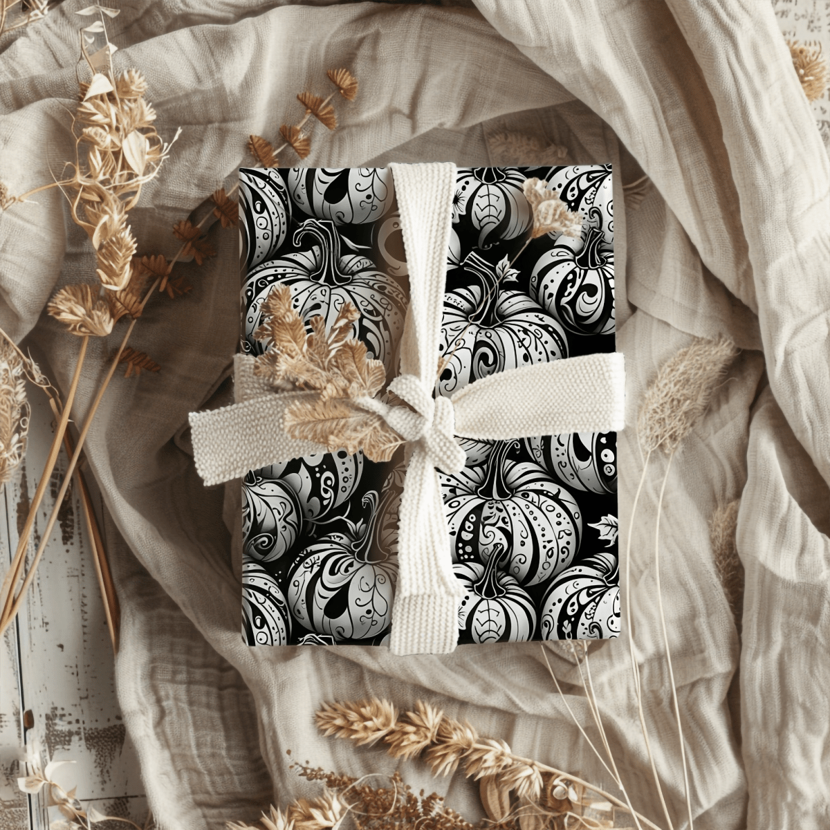 Pumpkin Noir – Gothic Glam Wrapping Paper