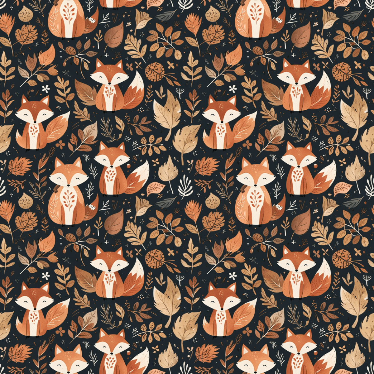 Foxy Fallin’ – Woodland Autumn Wrapping Paper
