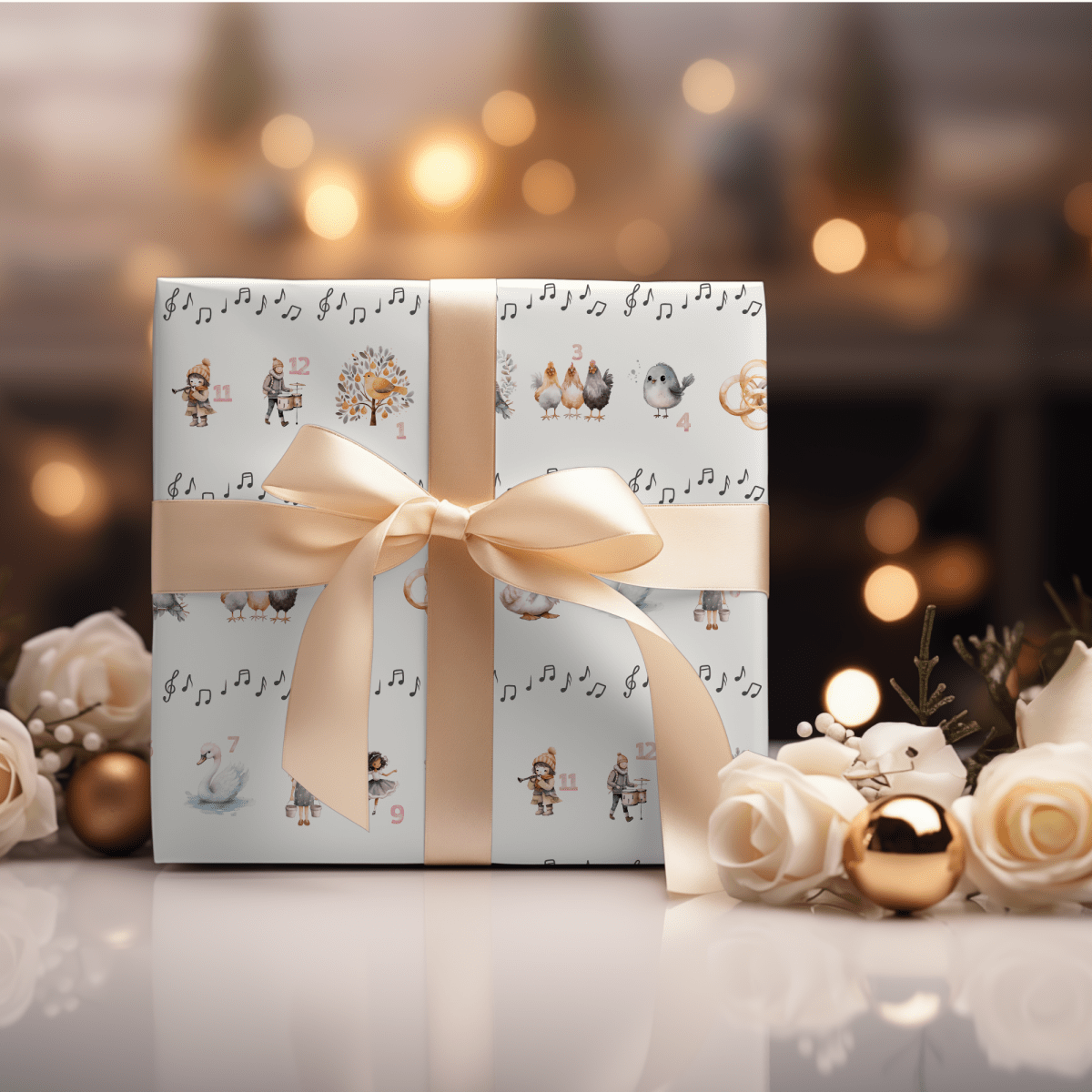 12 Days of Christmas – Classic Carol Wrapping Paper