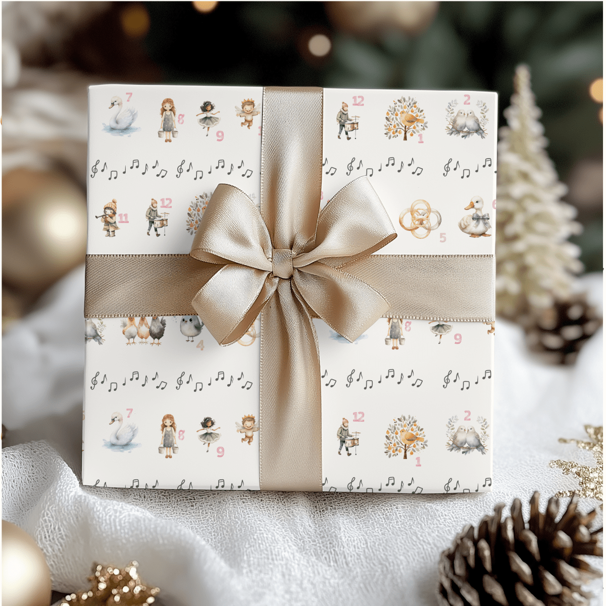 12 Days of Christmas – Classic Carol Wrapping Paper