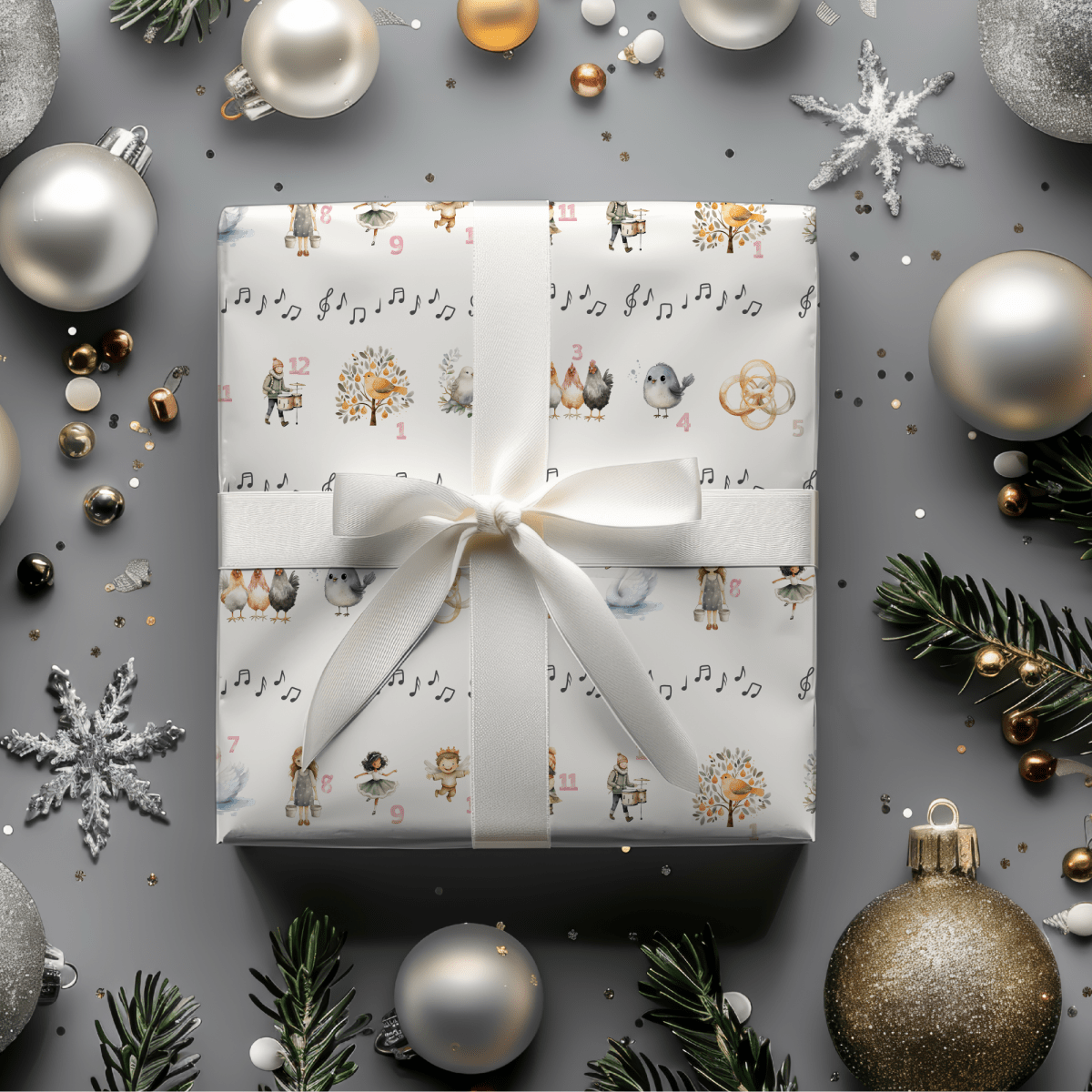 12 Days of Christmas – Classic Carol Wrapping Paper