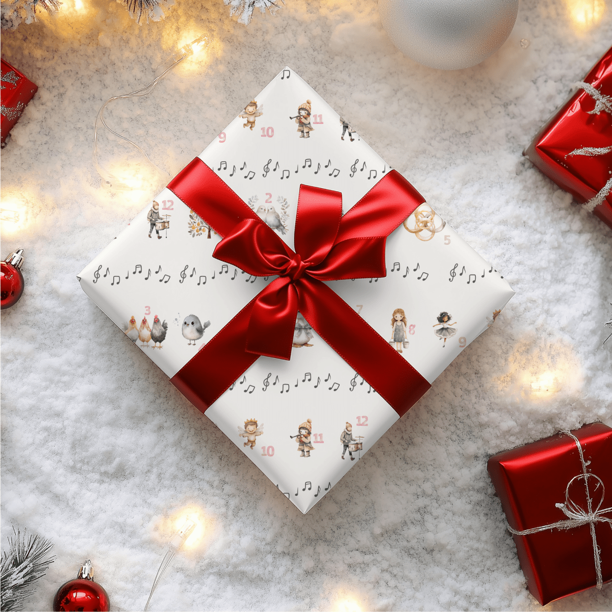 12 Days of Christmas – Classic Carol Wrapping Paper