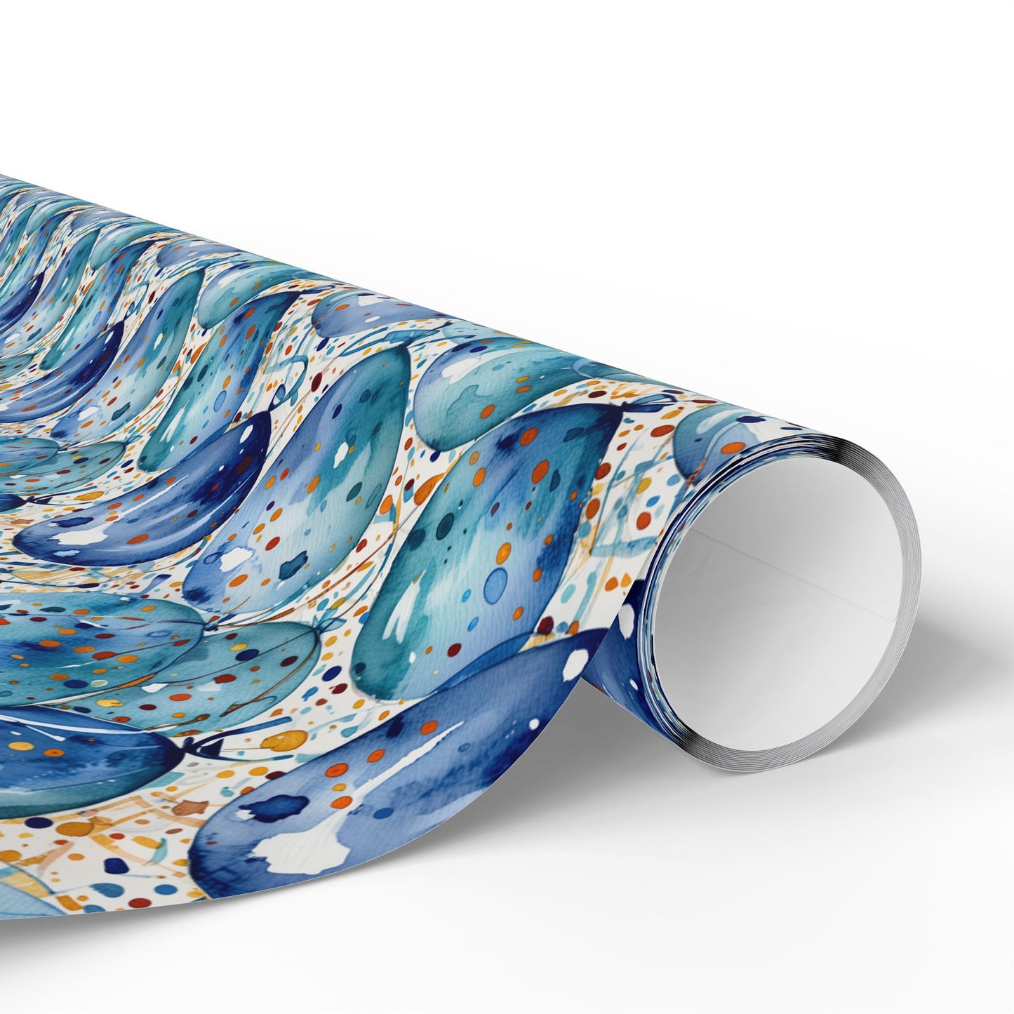 Artistic Blue Celebration Wrapping Papers